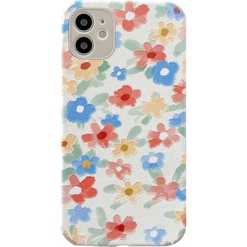 Fresh Little Flowers Pattern Case for iPhone 12 Pro Max Back Phone Cover for 12 Mini 11 Pro Max X XS XR 8 7 Plus SE 2020 Capa