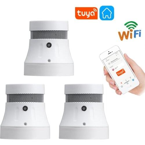 Smoke Detector Fire Alarm Home Security System 5 Years Battery 85dB Smoke Sensor Fire Protection Work With Smart Life/tuya App