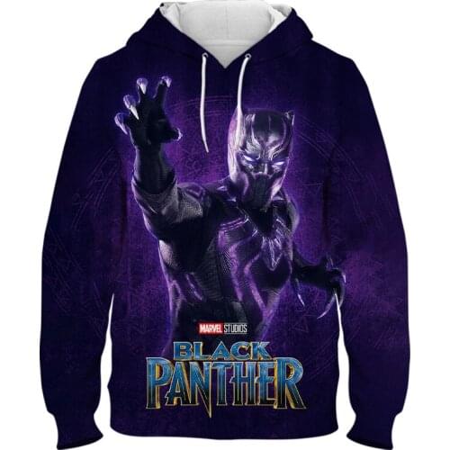 Marvel Black Panther 3D Print Children Hoodies Casual Spring Cool Women Sweatshirt Streetwear Oversized Mens Tracksuit
