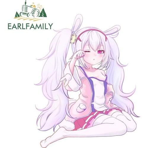 EARLFAMILY 13cm x 10.2cm for Laffey Azur Lane Car Stickers Simple Fashionable Decals Scratch-Proof Creative Trunk Laptop Decor