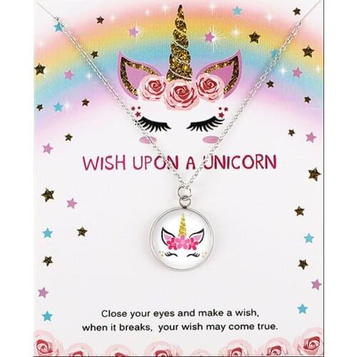 Hot Sale Big Middle Little Sisters Friendship Unicorn Necklaces for Women