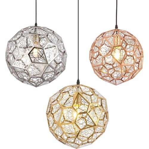 Postmodern Creative Nordic Dixon Minimalist Stainless Steel LED Ceiling Diamond Ball Rose Gold Living Room Pendant Lights