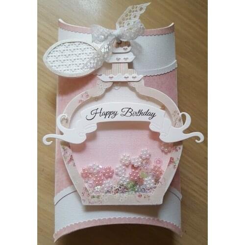 KSCRAFT Perfume Bottle Shaker Card Metal Cutting Dies for DIY Scrapbooking/Card Making/Kids Fun Decoration Supplies