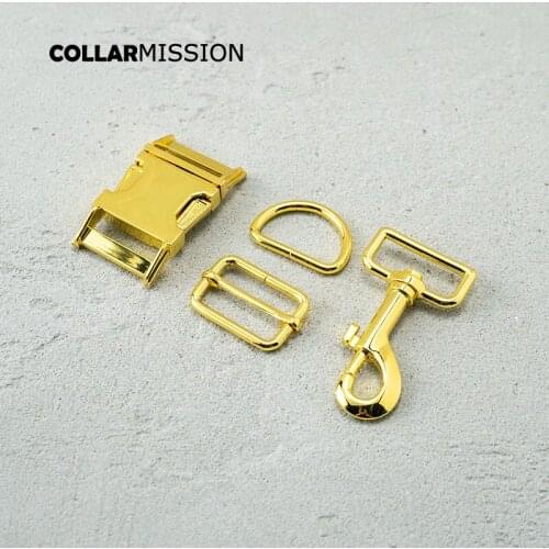 Metal buckle+adjust buckle+D ring+metal dog clasp/set) retailing 30mm for high quality pet collar leash set harness DIY parts