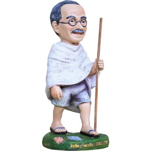 Vogue India Mahatma Mohandas Karamchand Gandhi Statue World Famous Great Person Figure Model Toys Gift Collect