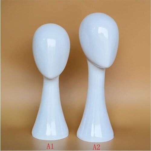 Fashionable Long Neck Female Head Mannequin White Color Hot Sale