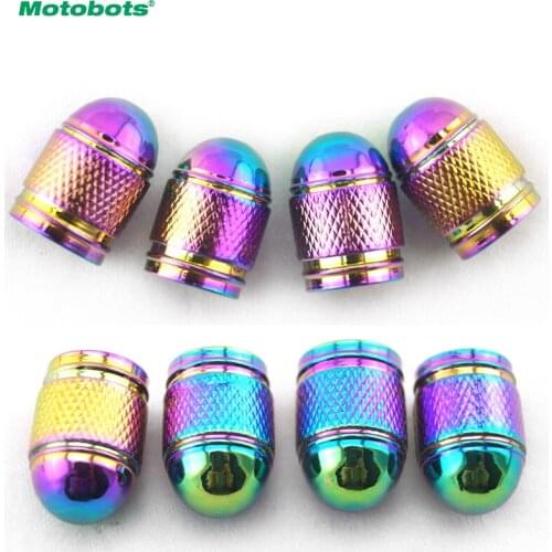 MOTOBOTS 200pcs Colorful Aluminum Bullet Style Car Motorcycle Rocket-Shaped Air Port Cover Tire Valve Wheel Stem #CA1296