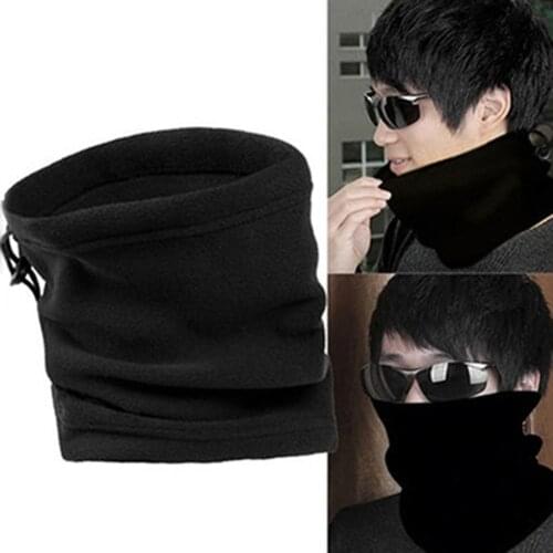 Men Winter Scarf Ring Wraps Scarves Polar Fleece Neck Warmer Thermal Snood Scarf Hat Outdoor Ski Climbing Snowboarding Wear