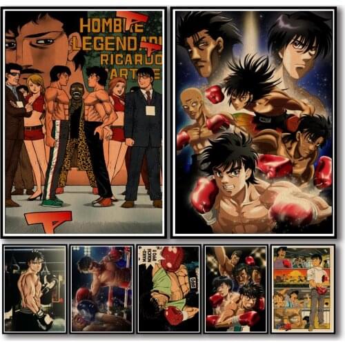 10 Designs Anime Hajime No Ippo Kraftpaper Poster Ippo Makunouchi Artwork Fancy Wall Sticker for Coffee House Bar A3