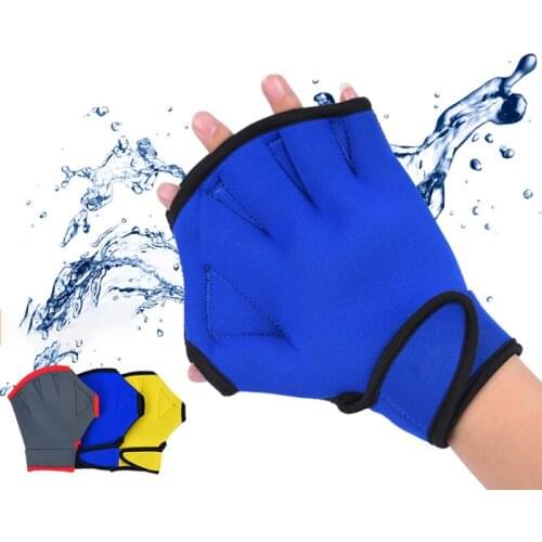 Neoprene Diving Gloves Swimming Gloves Paddles Adults Hand Webbed Dive Equipment Swimming Training Fingerless Paddles