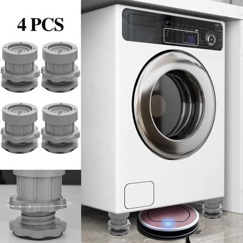 4pcs/lot Washing Machine Base Non-slip Foot Pad Anti Vibration Heightening Dryer Rrefrigerator Base Universal Feet Pads#g3