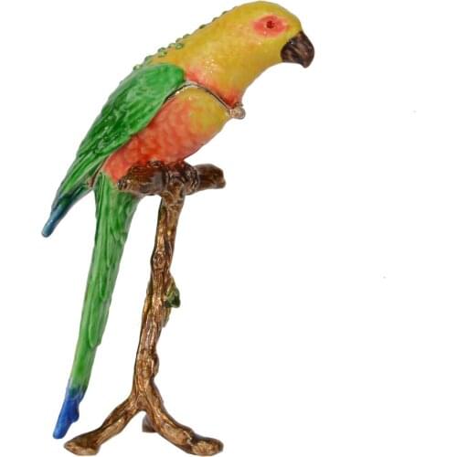 Parakeet Bird Trinket Box Jewelry Boxes & Organizers Container Bird Decoration Tabletop Novelty Gifts