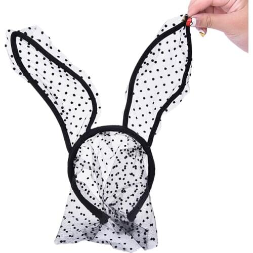 Sexy Bunny Cat Ear Lace Bob Veil Mask Headband Headwrap Halloween Party Costume Great For Masquerade Ball,holiday Prom