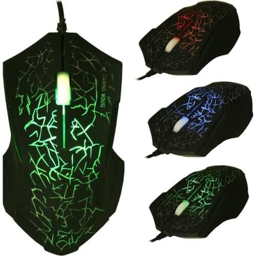 Promotion Special Shaped 3 Buttons USB Wired Luminous Gamer Computer Gaming Mouse 7 Colors For Laptop Desktop 3200DPI GT