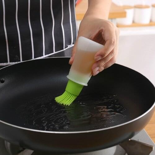 Silicone Oil Brush 2 In 1 Oil Bottles Baking Brushes Liquid Oil Pen Cake Butter Bottles Pastry BBQ Barbecue Tools For Kitchen