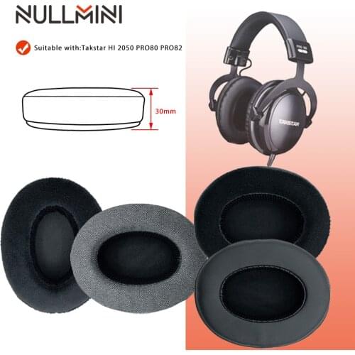 NullMini Replacement Earpads for Takstar HI 2050 PRO80 PRO82 Headphones Leather Velvet Velour Sleeve Earphone Earmuff