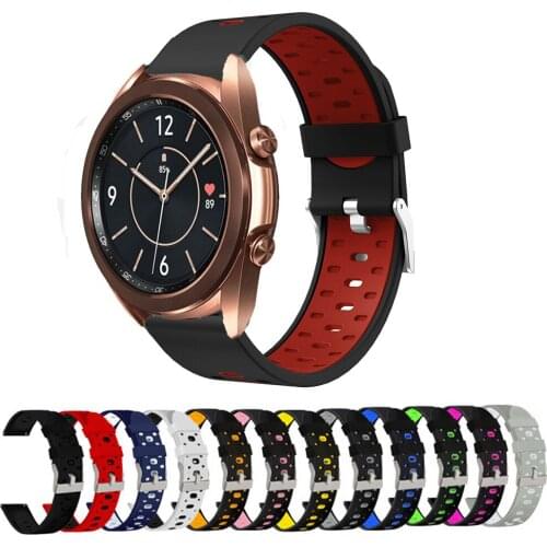 20MM Smartwatch Replacement Bracelet Strap For Samsung Galaxy Watch 3 41mm Silicone Watchband For Gear Sport S2 Classic Bracelet