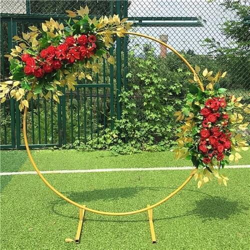 2m Wedding Decoration Props Wrought Iron Circle Balloon Wedding Arches Birthday Party Background Arche for Ballon Flower Decor
