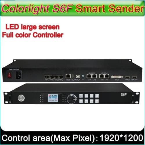 Colorlight S6F Smart Sender, Full color LED display controller large loading capacity Send card, supports DVI/HDMI signal input