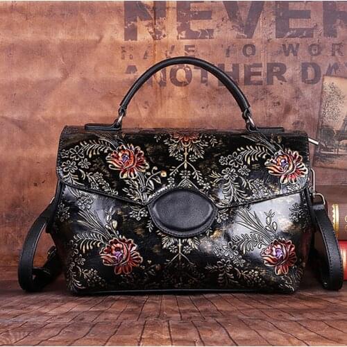 2021 Real Cowhide New Retro Female Bag Famous brand casual fashion trend shoulder bag diagonal dumpling bag luxury handbag