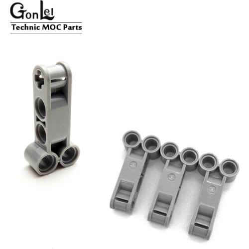 10Pcs/lot High-Tech Axle and Pin Connector Perpendicular Double 4L MOC Building Blocks Bricks Parts Diy Toys Compatible 98989
