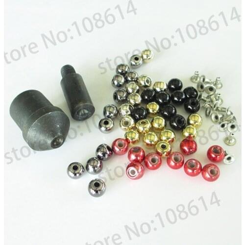 100 sets Round colorful Pearl Rivet Spikes For thickness Clothing Leather Decoration with dies for garment Apparel Sewing & Fab