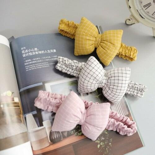 2021 Newest Fashion Toddler Girls Baby Turban Lattice Headband Hair Band Bow Accessories