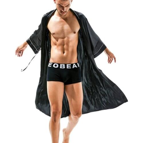 3pcs/lot New seobean summer Mens boxers underwear Sexy low waist Bamboo Fiber Breathable solid boxers 3 colors size M/L/XL/XXL