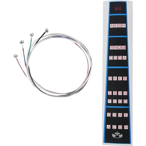 4Pcs a Set of Violin Strings E-A-D-G Core Steel+Nickel Wound Exquisite Stringed & 1x Violin Finger Guide /Fingerboard Sticker Fr