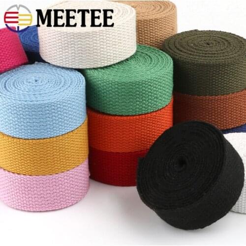 5Meters 32mm 1.5mm Thick Backpack Strap Webbing Tapes Canvas Cotton Ribbon Knapsack Strapping Band DIY Sewing Belt Accessories