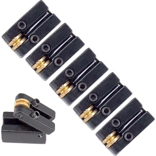 6Pcs/Set Black Headless Guitar Bridge Saddles Guitar Bridge Accessories String Roller Saddles