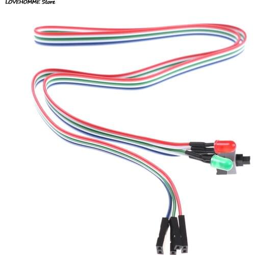 68cm Desktop Computer PC Case ATX Power On Reset Switch Cable With HDD LED Light