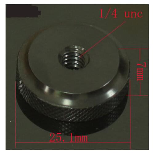 Flash Shoe Mount Accessory Nut with 1/4" female Thread hole Knurled 1/4" nut
