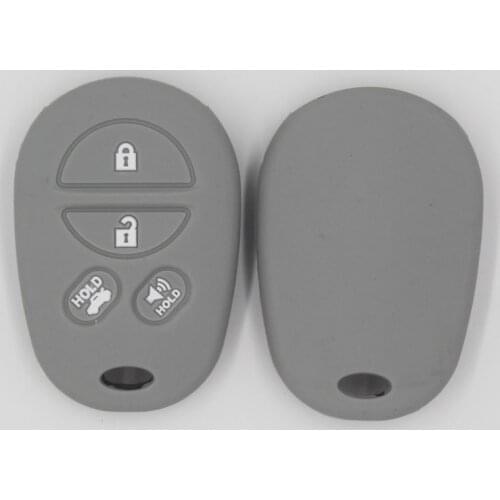 1PC Wholesale key case for car Toyota Camry Solara 2015 Tundra 2013 Sequoia 4 Buttons silicone car key cover case Multi-colour