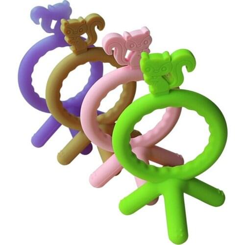 Baby Teethers Cut Cat Pendant Necklace Accessory BPA Free Silicone Teether Chew Charms Newborn Baby Teething Toys