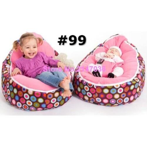 Disco balls pink seat baby bean bag chairs/ comfortable baby bean bag bed filling without poly beans - 2 in 1 multifunction beds