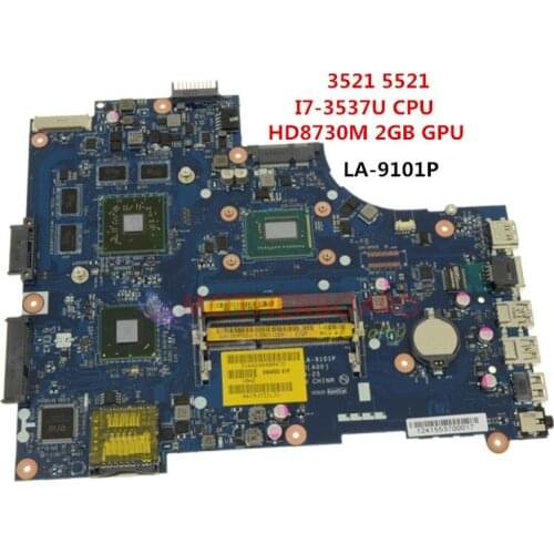 For DELL inspiron 3521 5521 Laptop Motherboard W/ I7-3537U cpu HD8730M 2GB gpu LA-9101P CN-00P55V 00P55V 0P55V