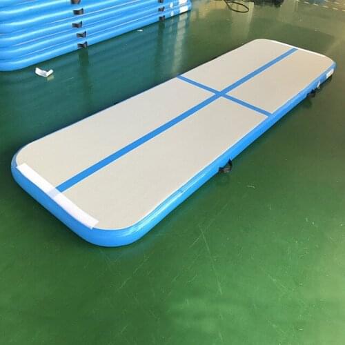 Blue Color Air Track For Gymnastics 3M Gym Mat With Free Pump Home Use Air Floor Track Top Quality Bouncing Mat For Tumbling