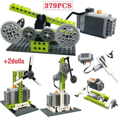 City Electric Gear Seesaw Mechanical Windmill Sets DIY Building Block Creator High-tech Invention Bricks Toys for Children gifts
