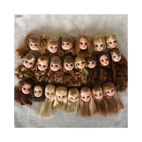 Free Shipping Girl Birthday Gift toys 1pcs 1/6 doll heads doll accessories For licca Doll
