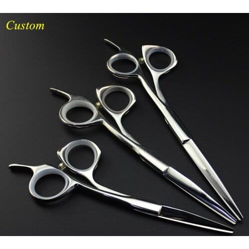 Custom professional japan 440c 5 5.5 6 inch hair scissors cutting barber makas hair salon scissor shears hairdressing scissors