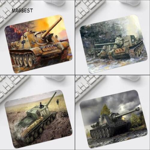 MRGBEST Tank Printed Mat Small Size Desktop Play Pad 22x18cm S Personality Natural Rubber Desk Mat for World of Tanks Games
