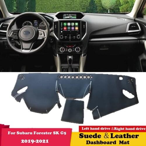 For Subaru Forester SK G5 2019 2020 2021 Leather Dashmat Dashboard Cover Pad Dash Mat Carpet Car-Styling Accessories Suede