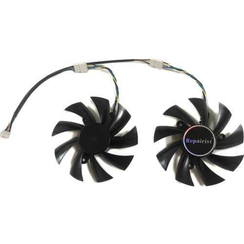 2 Pcs/Set PLA09215B12H RX580 RX590 GPU Cooler For Radeon PowerColor AXRX 590/580 8GBD5 Video Card As Replacement