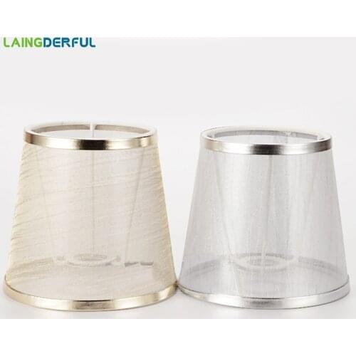 LAINGDERFUL Art Deco Lampshades Cloth Art Lampshell Light Shade Lamp Cover Gauze Lampshade for E14 Pendant Light Inwall Lamp