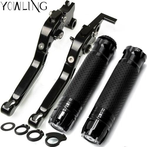 Motorcycle Accessories Handlebar Grip Handle bar Hand Grips CNC Adjustable Brake Clutch Levers For Kawasaki Z900 2017 2018