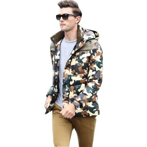Mens Winter Jacket Fashion Hooded Warm Cotton Park Mens Casual Hoodie Brand Apparel Korean Casual Large XL-7XL 8XL Camo Jacket