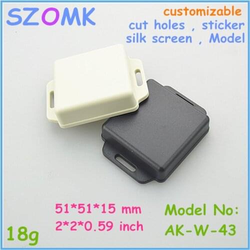 Wall mount plastic enclosure control box (4 pcs) 51*51*15mm electronics outlet enclosures diy electronic plastic housing
