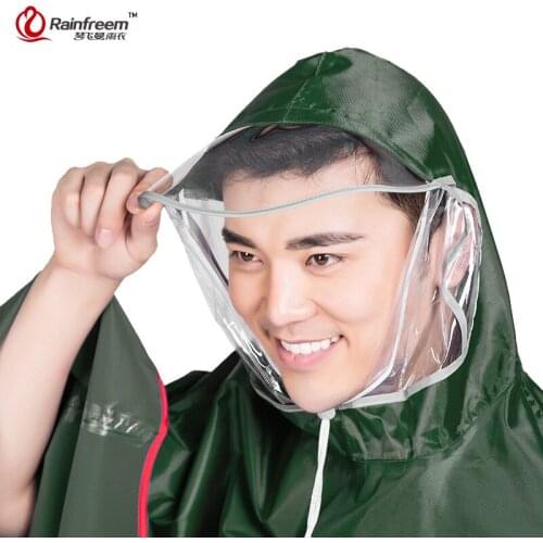 Rainfreem Impermeable Raincoat Women/Men Thick Bicycle Rainwear Poncho Rain Coat Women Waterproof Rainwear Rain Gear Poncho