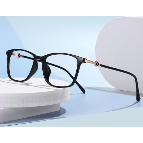 Rectangle Shape TR Optical Frame Anti Blue Light Blocking Glasses For Adult Unisex Eyewear